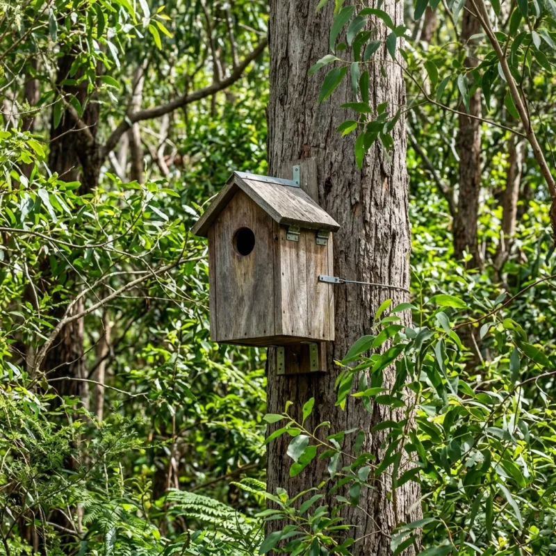 Animal nesting box installed as a humane alternative to a Deepdene roof cavity