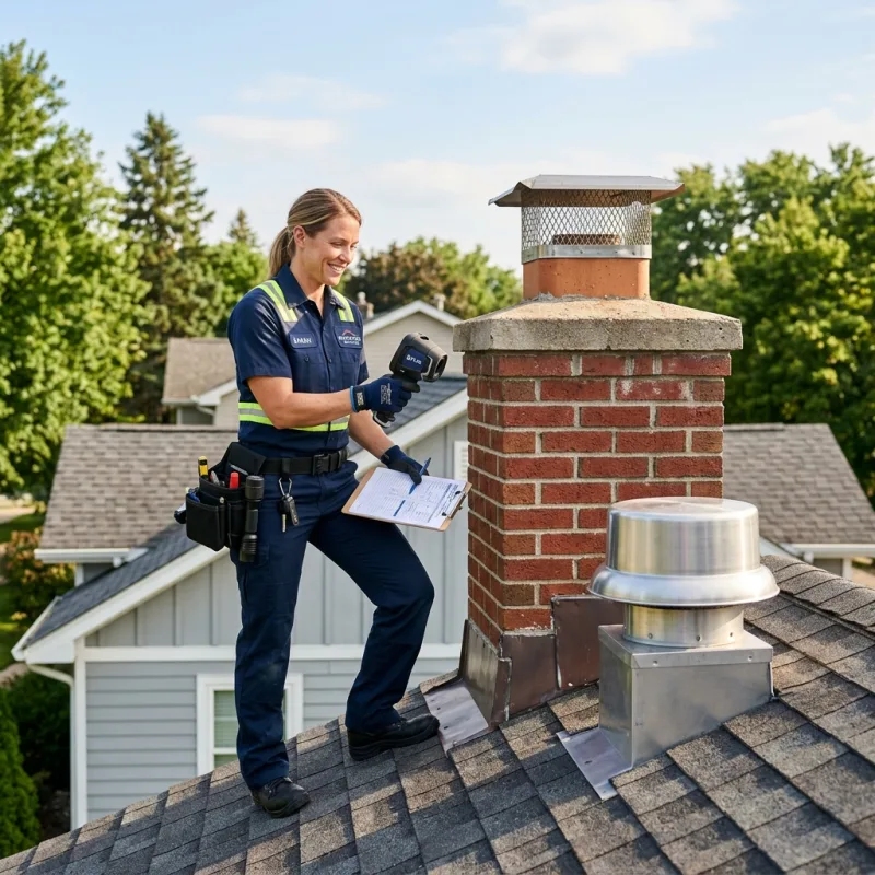 Technician inspecting a Deepdene roof cavity and ductwork for a dead bird